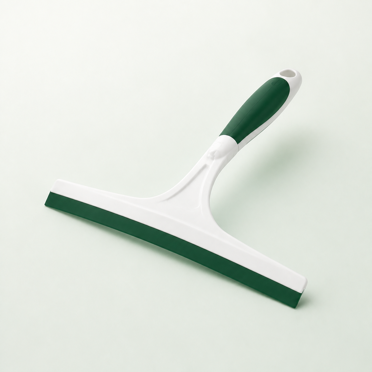 White and green cleaning squeegee